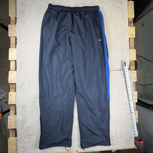 Nike Track Pants Mens XL Blue Striped Baggy Loose Fit Sportswear Y2K - Picture 1 of 6